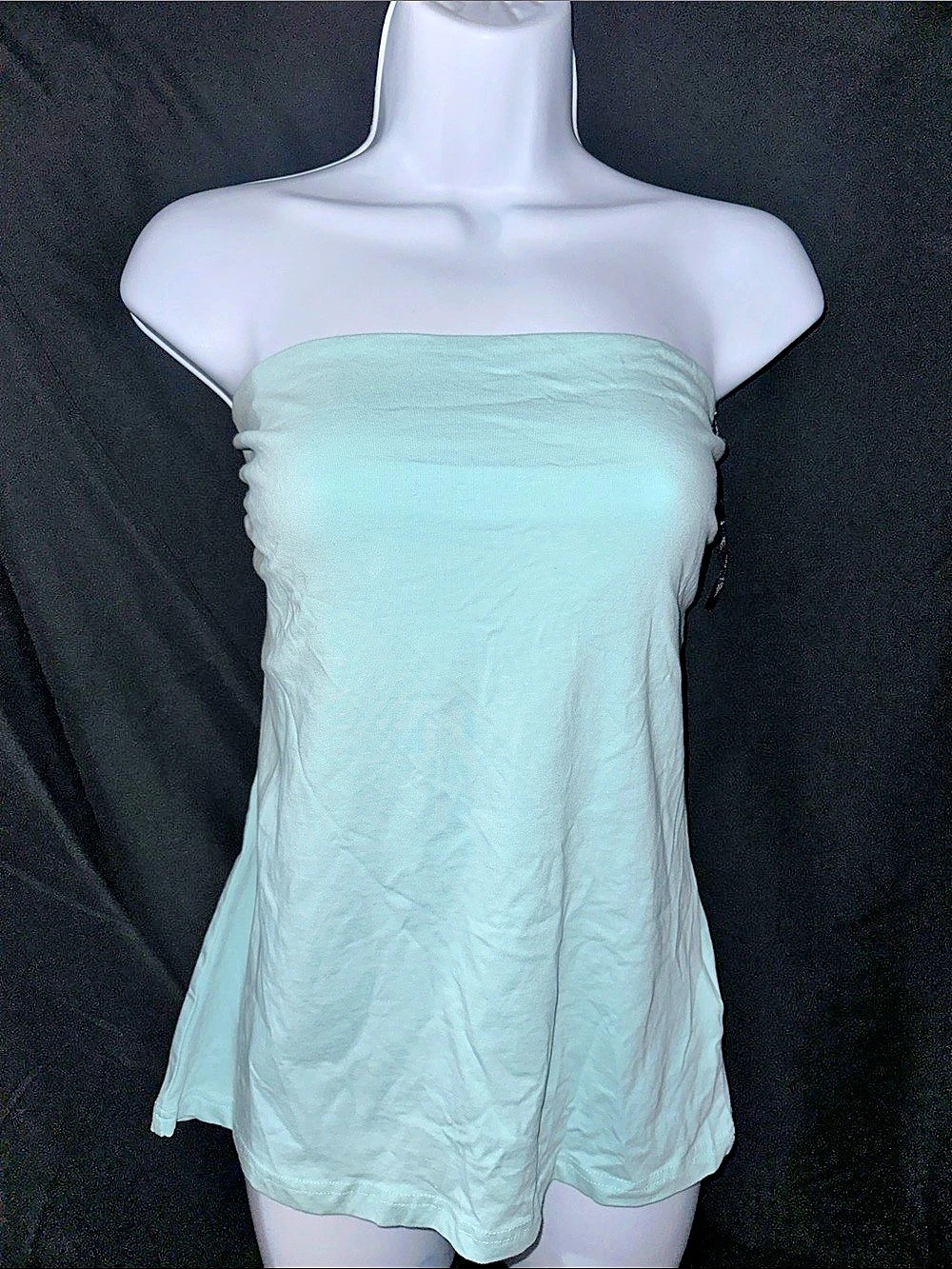 H&M Strapless Flare Top in Baby Blue Size Large NWT